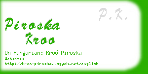 piroska kroo business card