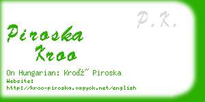 piroska kroo business card
